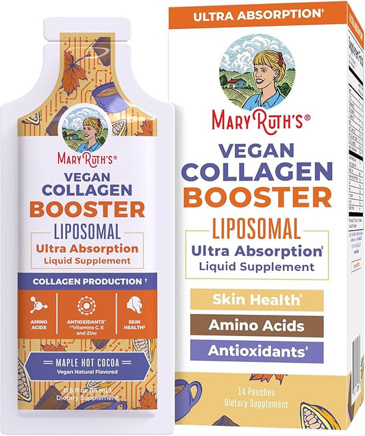 Collagen Booster Liposomal | Sugar Free | Liquid Collagen Booster with Vitamin C, Vitamin E, Zinc, Copper & Silica | Skin Care & Joint Support Supplement | Vegan | Non-GMO | Gluten Free | 14 Servings