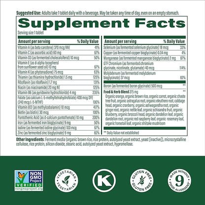 MegaFood Womens Multivitamin One Daily - Multivitamin for Women - Vitamin C, Vitamin D, Iron & B Vitamins - Bone, Energy Metabolism & Immune Support - Vegetarian, GlutenFree - 30 Tablets, 30 Servings