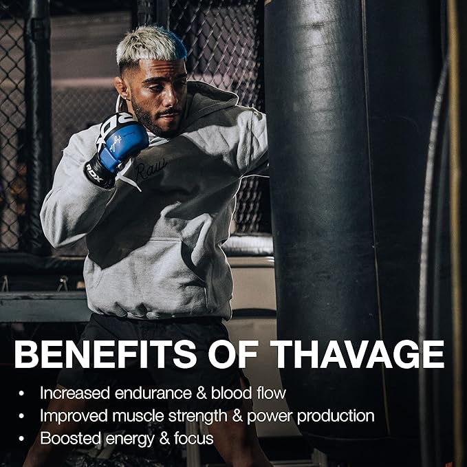 RAW Preworkout Powder, Thavage (Lemon Lime) - Chris Bumstead Sports Nutrition Supplement for Men & Women - Cbum Pre Workout for Working Out, Hydration, Mental Focus & Energy - 40 Servings