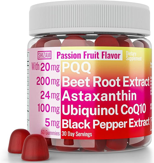 Ubiquinol CoQ10 PQQ Astaxanthin Beets Gummies, Super Mitochondrial ATP Supplements Soft Chews Liquid Pills Powder Alt, Beet-Root CQ-10 CO-Q10 Q CO-10 CQ10 C0Q10 Bioperine 20mg 40mg 100mg 200mg 400mg