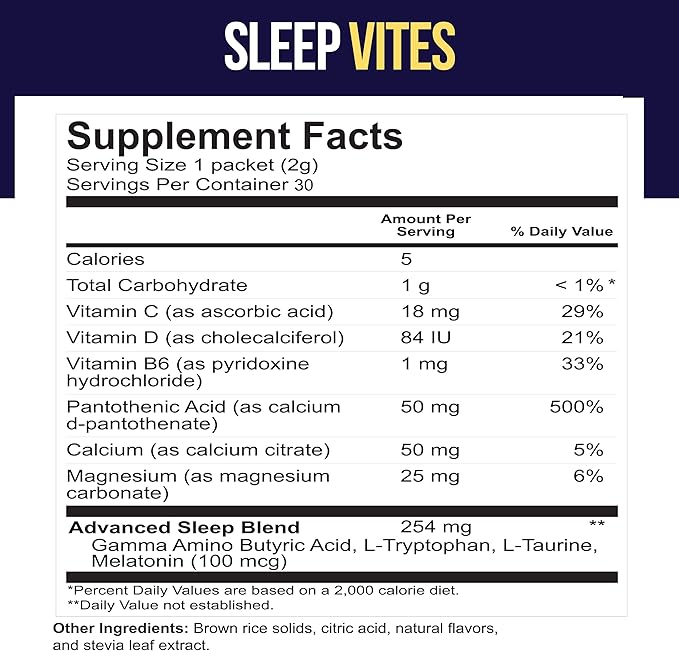 Dr. Price's Vitamins Natural Sleep Aid - Sleep Supplement - Melatonin for Sleep - 30 Packets - Sleep Aids Adults, Tryptophan, Calming Magnesium Powder, Non Drowsy Sleep Support