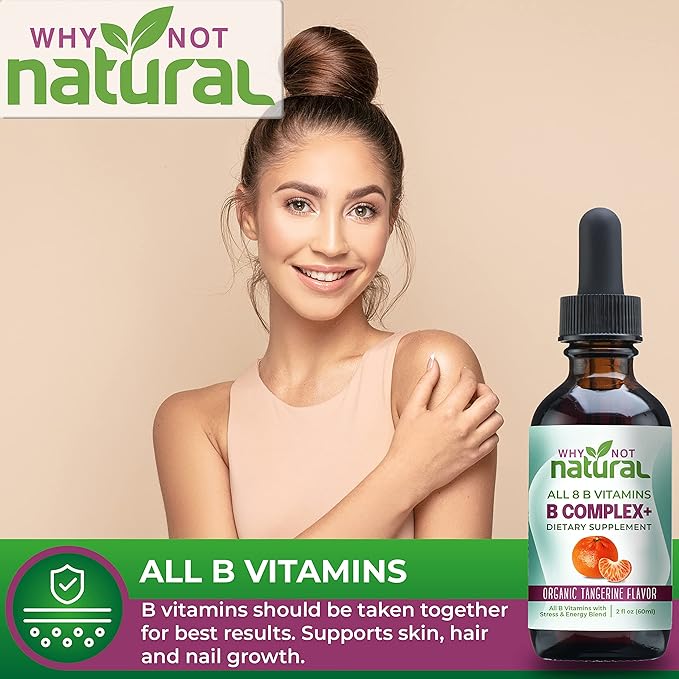 Why Not Natural Vitamin B Complex Liquid Drops and Marine Liquid Collagen for Hair, Skin and Nails
