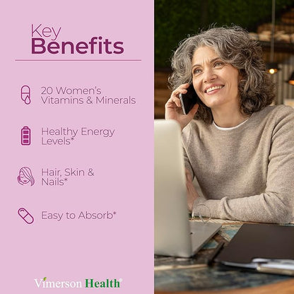 Multivitamin for Women - Daily Womens Multivitamin & Multimineral with Vitamin A, C, D, E, B12, Zinc, Iron. Essential Vitamins for Women for Energy, Focus, Hair Growth & Overall Health. 60 Liquid Caps