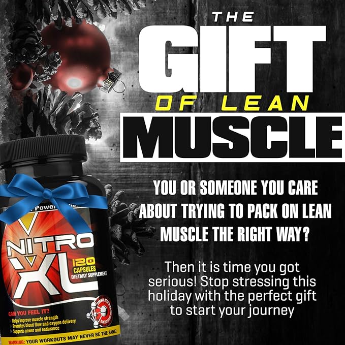 | Nitric Oxide Bodybuilding Supplement – with L-Arginine | Build Muscle Mass – Get Ripped – Boost Performance – Increase Endurance & Stamina – Intensify Your Workout | 120 caps