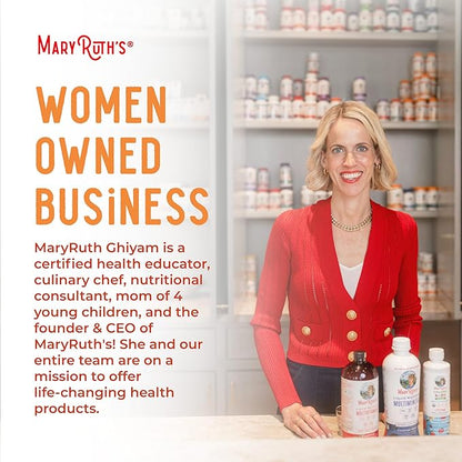 MaryRuth's Multivitamin + Hair Growth Gummies | with Lustriva® | Biotin 10000mcg | B Vitamins | Formulated for Thicker Hair, Wrinkles, Fine Lines, Skin Care | Ages 18+ | 30 Servings