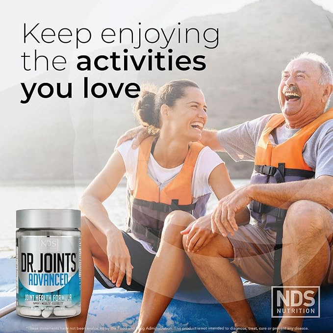 NDS Nutrition Advanced - Joint Health Formula with FruiteX-B, Glucosamine & Chondroitin - Improved Mobility & Flexibility - 90 Capsules