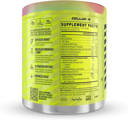 Cellucor C4 Original Pre Workout Powder Sugar Free for Men & Women 200mg Caffeine + CarnoSyn Beta-Alanine + Creatine + AI Peptides - Watermelon, 30 Servings
