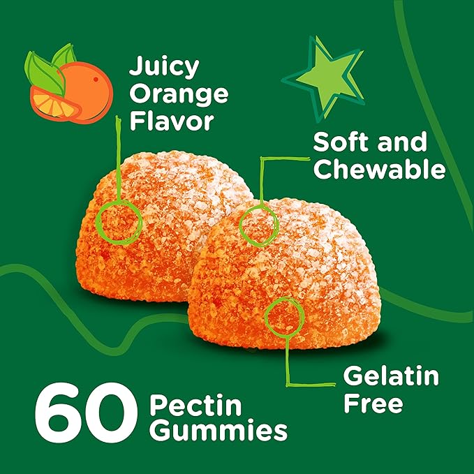 Zinc for Kids Gummies 10mg, with Vitamin C & Echinacea - Immune Support, Powerful Natural Antioxidant, Kids Zinc Vitamin Supplement - Vegan, Gelatin Free - Tasty Chewable Orange Flavor Gummy