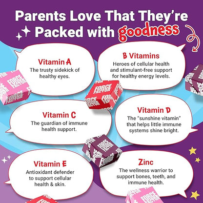 Force Factor Kids Multivitamin Super Chews, Kids Vitamins to Support Wellness, Immune Health, Eye Health, & More with 18 Vitamins, Minerals, & Antioxidants, 2-Month Supply, Multi-Flavor, 60 Soft Chews
