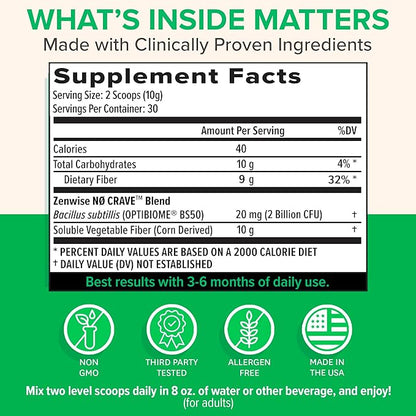 Zenwise Health ZenGLP-1™ - Natural GLP1 with Probiotic for Women & Men + Metabolic Probiotics to Help Control Hunger & Cravings and Support Digestive Health - GLP-1 Supplement Support, 30-Day Serving