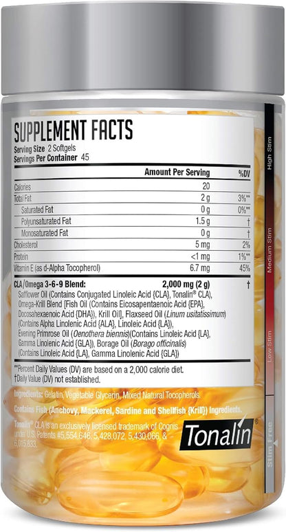 Censor NDS Nutrition Fat Loss-Body Toner with CLA (90 Softgels) & Siren Labs L-Carnitine Elite Burn Fat Loss Support Strawberry Blast 3000 mg (32 Servings)