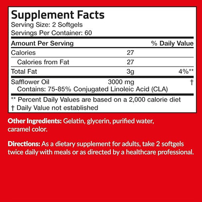 Futurebiotics CLA 3000 Extra High Potency - Non-Stimulating Conjugated Linoleic Acid, Non GMO, 120 Softgels