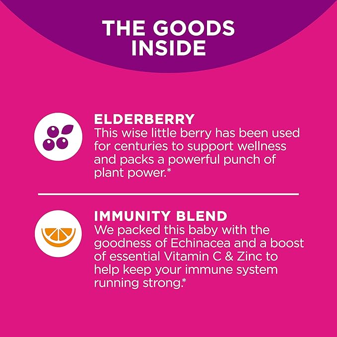 OLLY Collagen Gummy Rings, 30 Count Gummy Active Immunity+Elderberry, 45 Gummies Bundle