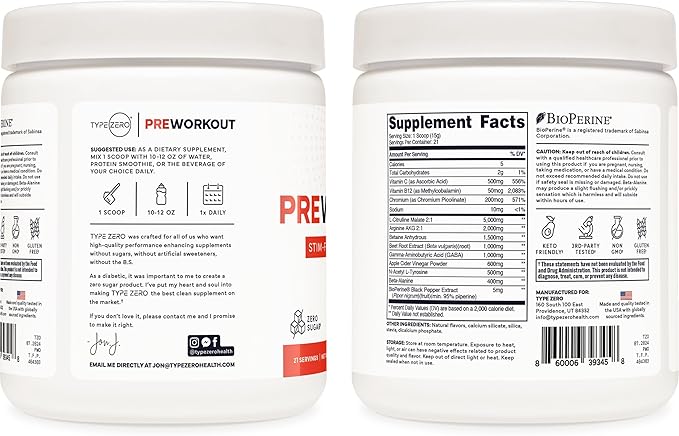 Ultra Clean Stim Free Pump Pre Workout + Nitric Oxide Booster (Fruit Punch) Beetroot, 7G Arginine Citrulline Malate, Betaine, Beta A, ACV+ - Sugar/Caffeine Free Natural Non Stim Preworkout Men & Women