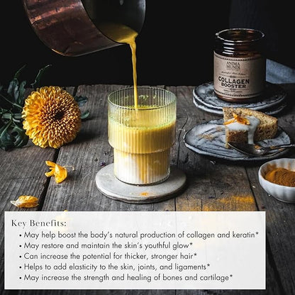 Anima Mundi Apothecary Vegan Collagen Powder - Plant-Based & Organic Collagen Booster - Helps Support Collagen & Keratin Production for Healthy Skin, Hair & Bones (4oz/113g)