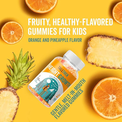 Height Growth Supplement Gummies - Growth Development Vitamins to Grow Taller with Ashwagandha Calcium Vitamin D3 K2 Zinc L-Arginine for Kids Teens Adult - Bone Strength Support Multivitamins