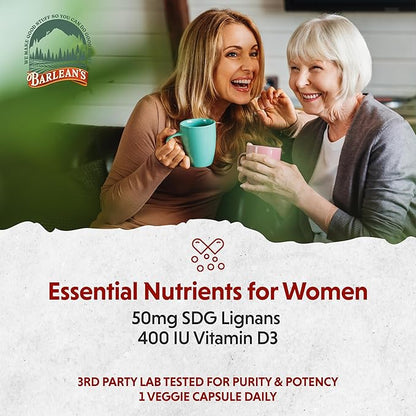 Brevail Plant Lignan Extract Capsules, Proactive Breast Health Supplement with 50 mg SDG Lignans from Flax Seed Hulls for Healthy Estrogen Balance and PMS Mood Support Pills, 30 Count