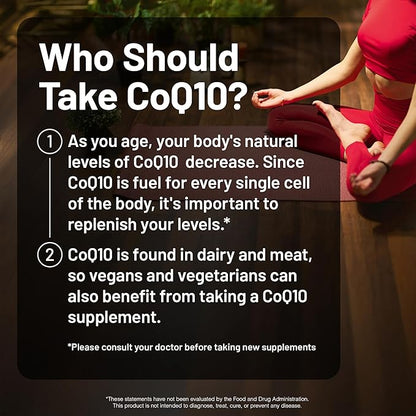 NatureWise CoQ10 100mg + Black Pepper Softgels - High Absorption Coenzyme Q10 + Black Pepper - Antioxidant for Heart Health + Cellular Energy - Vegan, Non-GMO, Gluten-Free - 30 Count[30-Day Supply]