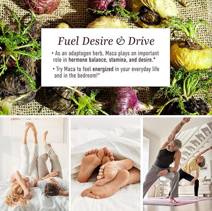 Maca Root Gummies with Natural Peach Flavor | Drive, Performance & Energy Support | Hormone Balance for Women and Men | Herbal Supplements 200MG Extra Strength | Vegetarian, Non-GMO | 60 Gummies