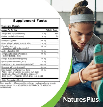 Natures Plus BrainCeutix Boost - 90 Capsules - Promotes Brain Energy, Memory & Concentration - Non-GMO & Gluten Free - 30 Servings