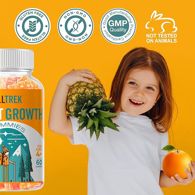 Height Growth Supplement Gummies - Growth Development Vitamins to Grow Taller with Ashwagandha Calcium Vitamin D3 K2 Zinc L-Arginine for Kids Teens Adult - Bone Strength Support Multivitamins