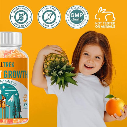 Height Growth Supplement Gummies - Growth Development Vitamins to Grow Taller with Ashwagandha Calcium Vitamin D3 K2 Zinc L-Arginine for Kids Teens Adult - Bone Strength Support Multivitamins