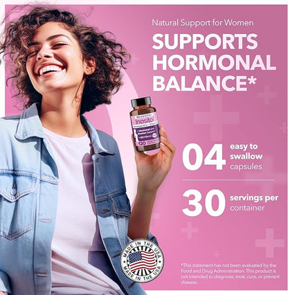 Intimate Rose Myo-Inositol & D-Chiro Inositol Blend - 40:1 Blend Ratio - Women's Daily Wellness Support - Vitamin D & Ashwagandha, 3 Bottles