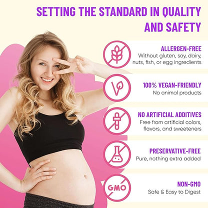 Mama's Select Prenatal Probiotics for Pregnant Women – Pregnancy, Postnatal & Postpartum Support – Aids Lactation, Breastfeeding, Digestion, Morning Sickness, Baby Microbiome – 30 Capsules