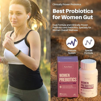 Menopause Supplement for Women Hormone Balance Pills Female Gut Health Hot Flashes Night Sweats Mood Premenopause CFU