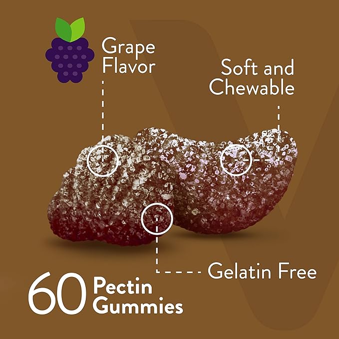 Viteey Iron Gummies 20mg + Vitamin C 26mg for Iron Deficiency and Anemia, Supports Energy, Blood Cell Formulation, Blood Builder, Vegan Supplements, Gelatin and GMO Free, Chewable Grape Gummy Chews
