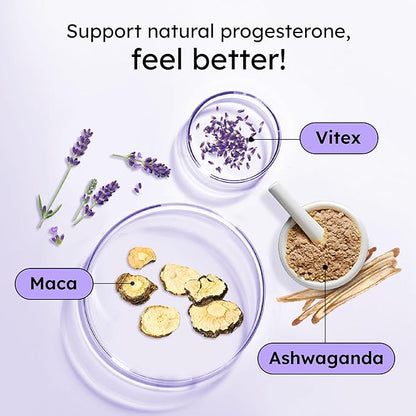 Proov - Pro - Promotes Progesterone Production - Hormone Balance for Women - Fertility & Menopause Support - Vitex, Ashwagandha, Maca - Herbal Supplement – 30 Capsules - 2 Month Supply