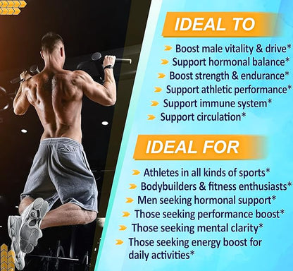 VEGATOT 6 in 1 High Strength Turkesterone Concentrated with Maca Root Fenugreek Tribulus Boost Energy Stamina 3-Month Supply (60 Count (Pack of 1))