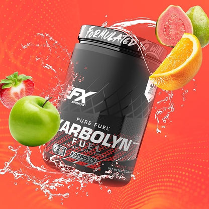 EFX Sports Karbolyn Fuel | Fast-Absorbing Carbohydrate Powder | Carb Load, Sustained Energy, Quick Recovery | Stimulant Free | 18 Servings (Fruit Punch)