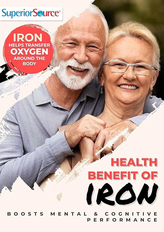 Superior Source Just Women - Iron 25 mg, (Ferrous Fumarate), Under The Tongue Quick Dissolve MicroLingual Tablets, 90 Count, Easily Absorbed, Assists Red Blood Cell Formation, Non-GMO