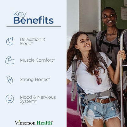 Magnesium Glycinate 200mg Capsules (Glicinato de Magnesio) - Chelated Magnesium 200mg for Restful Sleep, Relaxation, Mood Support, Leg & Muscle Comfort, Bone & Nervous System Health. 60 Vegan Capsules