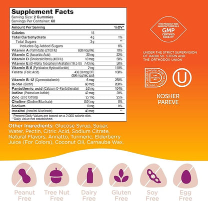 Zahler - Chapter One Kids Multivitamin Gummy with 13 Vitamins & Nutrients (120 Flavored Gummies) - Certified Kosher Kids Vitamins Including Vitamin C, D3, Zinc & More - Delicious Multivitamin Gummies