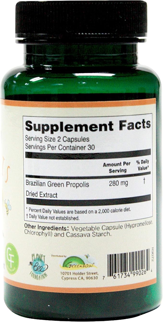 Greenbow Green Propolis – Genuine Brazilian Green Propolis, Contains Artepillin C – One of The Most Nutrition Packed (Vegan Capsule)