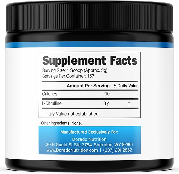 L Citrulline Powder Supplements (3g) Support L Arginine & Nitric Oxide Booster Powder - L-Citruline Supplements For Men & Women - Stamina , Endurance , Performance for Workouts - Vegan & USA Made
