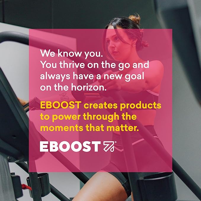 EBOOST POW Natural Pre Workout Powder - 15 Packets, Tropical Punch - Preworkout Energy Booster Gym Supplement Drink Mix for Men and Women - Performance, Joint Mobility Support - Gluten-Free
