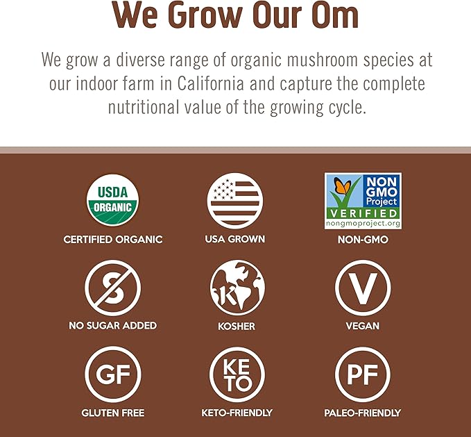 OM MUSHROOM SUPERFOOD Cordyceps Organic Mushroom Powder, 3.5 Ounce, 50 Servings, Energy, Power, Stamina and Endurance Support, Superfood Supplement for Sports Performance