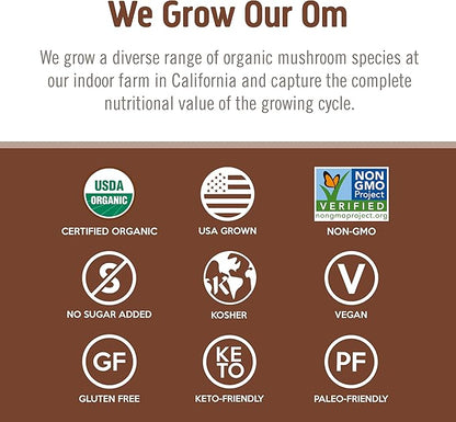 OM MUSHROOM SUPERFOOD Cordyceps Organic Mushroom Powder, 3.5 Ounce, 50 Servings, Energy, Power, Stamina and Endurance Support, Superfood Supplement for Sports Performance
