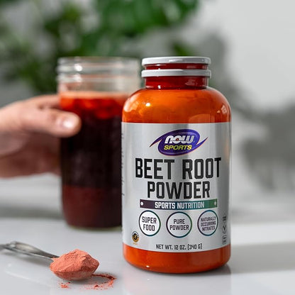 NOW Foods Sports Nutrition, Beet Root Powder, Super Food With Naturally Occurring Nitrates, 12-Ounce