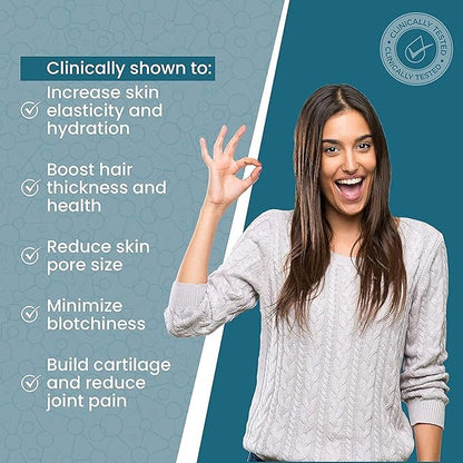 Enhanced Collagen Pills (Types I, II, III, V, X) | Grass Fed Collagen Peptides & Proteox for Maximum Absorption & Benefits | Keto Primal Amino Acid Hydrolyzed Protein for Hair Nail Skin Joint Health