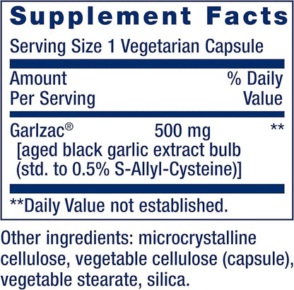 Life Extension Aged Black Garlic, Heart Health Support Supplement, Blood Pressure Health Support, Cholesterol Health Support, Once-Daily, Gluten Free, Vegetarian, Non-GMO, 30 Capsules