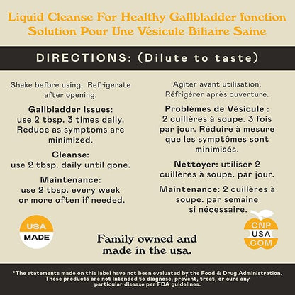 Complete Natural Gallbladder Complete - Liquid Supplement for Gallbladder Support, Liver Cleanse, and Digestive Health with Apple Cider Vinegar, Turmeric, Beet, Digestive Enzymes, Milk Thistle - 16oz