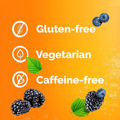 Emergen-C Vitamin C Ashwagandha Drink Mix, Dietary Supplement for Immune Support, Berry Blend - 18 Count