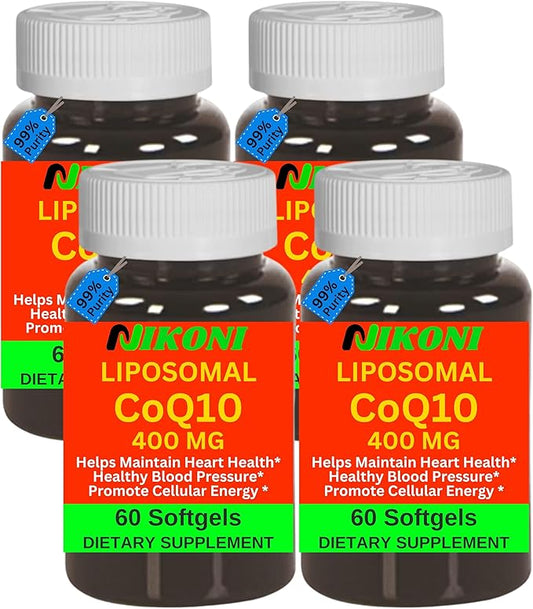 Liposomal CoQ10 400 mg, Higher Absorption, Supports Heart, Brain & Energy (240 Softgels)