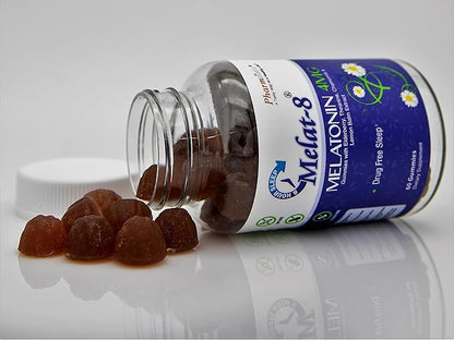 Gummies - Melatonin 4mg, Elderberry, Theanine, Chamomile and Lemon Balm for Sleep Support - 60 Count