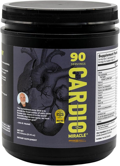 The Complete Nitric Oxide Solution - Nutritional Heart Healthy L-Arginine and Organic Beetroot Drink Mix, 90 Serving Canister
