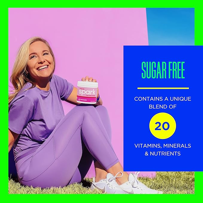 AdvoCare Spark Vitamin & Amino Acid Supplement - Focus & Energy Drink Powder Mix with Vitamin A, B-6, C & E - Also Includes L-Carnitine & L-Tyrosine - Pink Lemonade - 10.5 oz